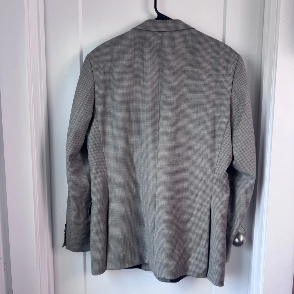 BOSS Hugo Boss Pasini1 Virgin Wool Blazer Sport Coat Brown Gray 40R
